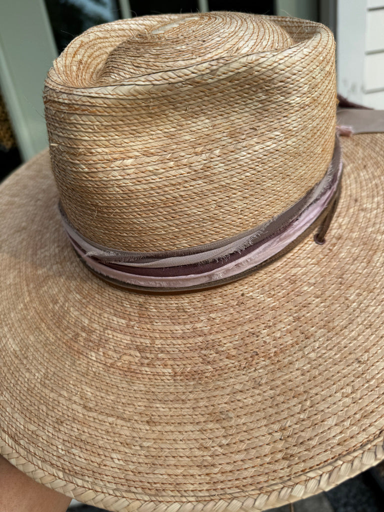 Oak hat with layered espresso neutrals