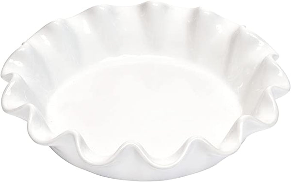 Emile Henry Flour Ceramic 10 Inch Ruffled Pie Dish