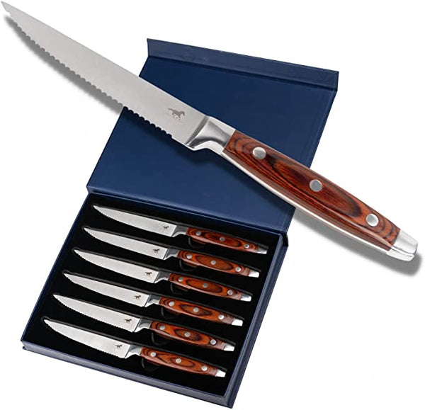 Serrated Steak Knives Set of 6