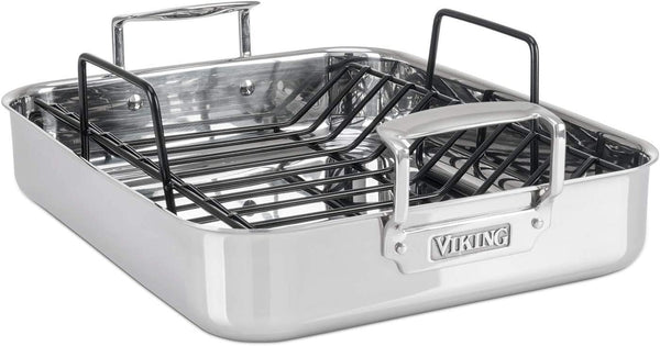 Viking Culinary 3-ply Stainless Steal Roasting Pan with Nonstick Rack