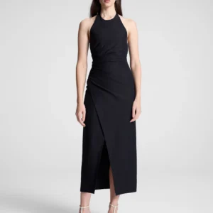 Sylvie Linen Midi Halter Dress