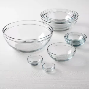 Anchor Hocking Glass Mixing Bowls, Set Of 10