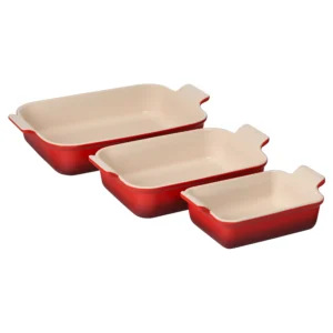 Le Creuset Heritage Stoneware Rectangular Bakers, Set Of 3